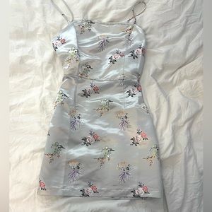 NWT silver embroidered dress